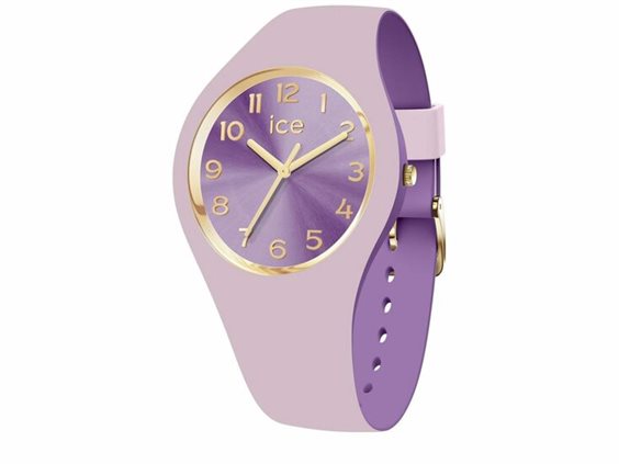ICE-WATCH Orologio Digitale Donna Al Quarzo, Modello 023311, Cinturino In Silicone Viola, Cassa Oro 32mm